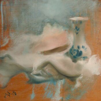 Картина под названием "Still life with a s…" - Peter Balog, Подлинное произведение искусства, Масло