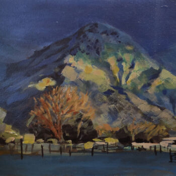 Картина под названием "Mountain" - Peter Bespalenok, Подлинное произведение искусства, Акрил