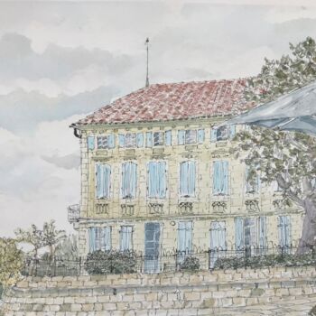 Painting titled "On the banks of the…" by Peter Blake, Original Artwork, Watercolor