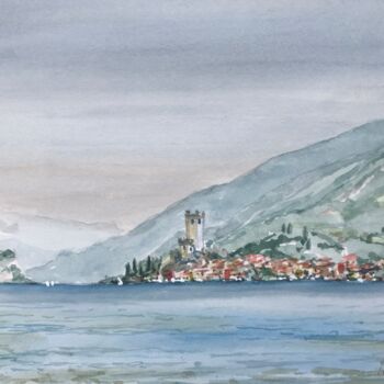 Pintura intitulada "Malcesine" por Peter Blake, Obras de arte originais, Aquarela