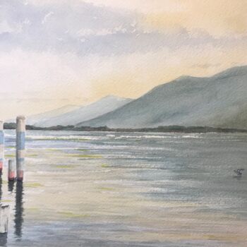 Painting titled "Jetty reflections" by Peter Blake, Original Artwork, Watercolor