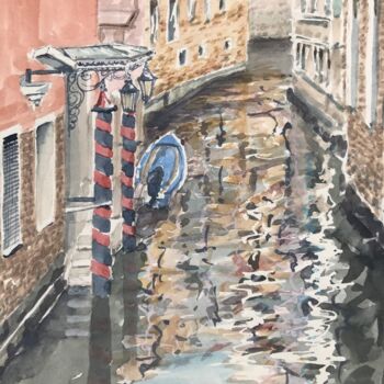Painting titled "Venice canal" by Peter Blake, Original Artwork, Watercolor
