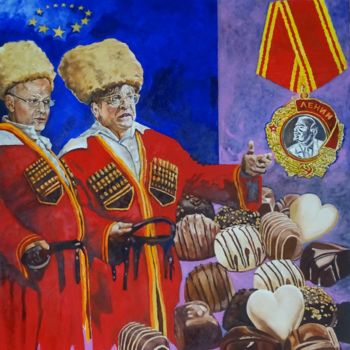 Painting titled "Chocolates Belges" by Peter Da Forma, Original Artwork, Oil