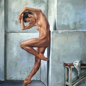 绘画 标题为“Ballerina” 由Peter Duhaj, 原创艺术品, 油 安装在木质担架架上