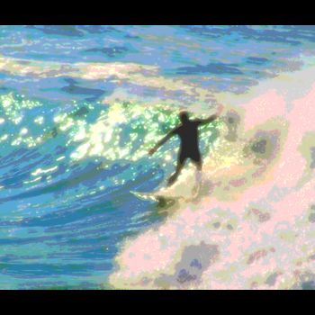 Fotografie getiteld "Surfer 10" door Peter Faure, Origineel Kunstwerk, Digitale fotografie