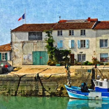 Painting titled "Île de Ré, Charente…" by Peter Ford, Original Artwork, Oil