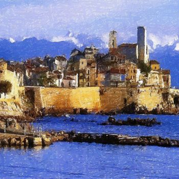 Painting titled "Antibes, Alpes-Mari…" by Peter Ford, Original Artwork, Oil