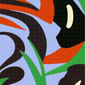 Pintura titulada "black-begonia-v.jpg" por Peter Jalesh, Obra de arte original