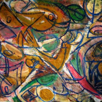 Картина под названием "Portraits Maze (Siz…" - Peter Jalesh, Подлинное произведение искусства, Акрил