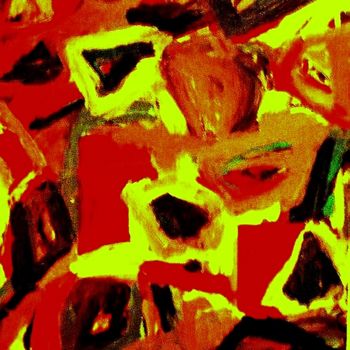 Painting titled "Stone-wall (Size 40…" by Peter Jalesh, Original Artwork, Acrylic