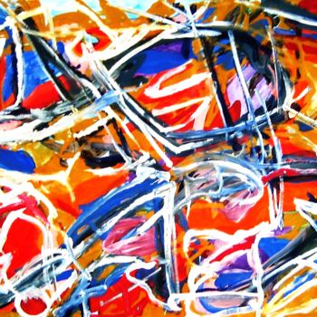 Painting titled "Zink-white-land (Si…" by Peter Jalesh, Original Artwork, Acrylic