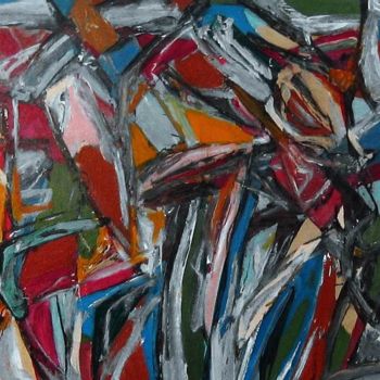 Malerei mit dem Titel "Crowd" von Peter Jalesh, Original-Kunstwerk, Acryl