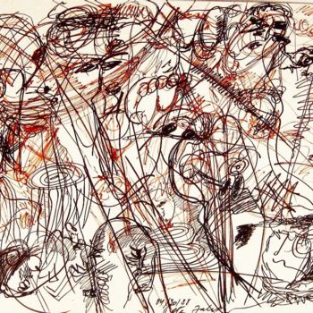 제목이 "The celebration lun…"인 그림 Peter Jalesh로, 원작, 잉크