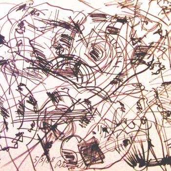 Zeichnungen mit dem Titel "Motive after-Salvad…" von Peter Jalesh, Original-Kunstwerk, Tinte