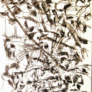 Drawing titled "Don-quixote-iii" by Peter Jalesh, Original Artwork, Ink