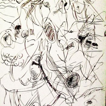 Drawing titled "Mixed Reviews" by Peter Jalesh, Original Artwork, Ink