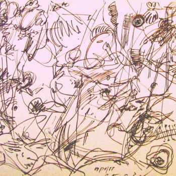 Σχέδιο με τίτλο "As times goes by: t…" από Peter Jalesh, Αυθεντικά έργα τέχνης, Μελάνι