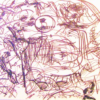 Desenho intitulada "The whisper" por Peter Jalesh, Obras de arte originais, Tinta