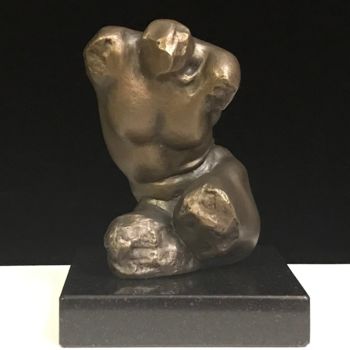 Sculpture titled "Male Torso" by Peter King, Original Artwork, Bronze