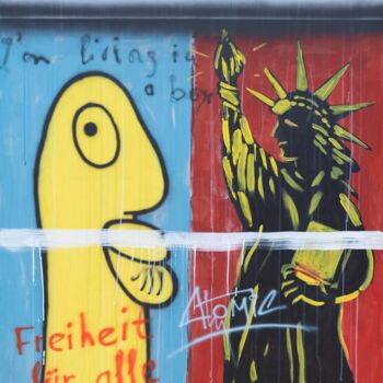 Peinture intitulée "Mur de Berlin" par Peter Klasen, Œuvre d'art originale
