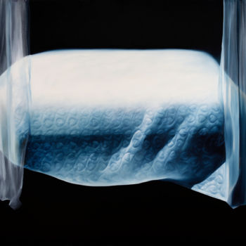 Peinture intitulée "Behind the Curtain" par Peter Lenkey-Tóth, Œuvre d'art originale, Huile