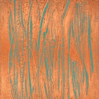 Schilderij getiteld "Copper Fields" door Peter Malmberg, Origineel Kunstwerk, Acryl