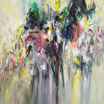 Картина под названием "Abstraction M 1" - Peter Nottrott, Подлинное произведение искусства, Акрил