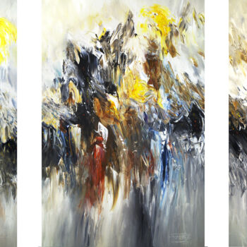 Malerei mit dem Titel "Triptych: Nature Ex…" von Peter Nottrott, Original-Kunstwerk, Acryl