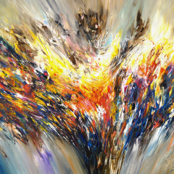 Pintura intitulada "Nature Abstraction…" por Peter Nottrott, Obras de arte originais, Acrílico