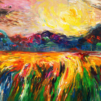 Peinture intitulée "Beautiful Autumn La…" par Peter Nottrott, Œuvre d'art originale, Acrylique