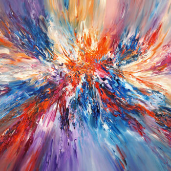 Peinture intitulée "Supernova XXXL 1" par Peter Nottrott, Œuvre d'art originale, Acrylique