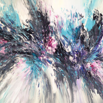 绘画 标题为“Lavender Turquoise…” 由Peter Nottrott, 原创艺术品, 丙烯