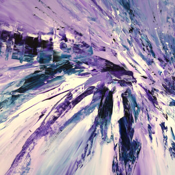 Malerei mit dem Titel "Violet Blue Energy…" von Peter Nottrott, Original-Kunstwerk, Acryl