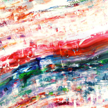Картина под названием "Flowing Wave L 1" - Peter Nottrott, Подлинное произведение искусства, Акрил