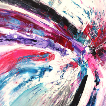 Painting titled "Anthracite Magenta…" by Peter Nottrott, Original Artwork, Acrylic