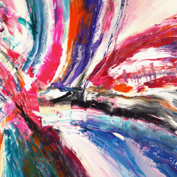 Schilderij getiteld "Anthracite Magenta…" door Peter Nottrott, Origineel Kunstwerk, Acryl