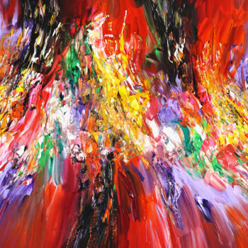 绘画 标题为“Red Daydream L 4” 由Peter Nottrott, 原创艺术品, 丙烯