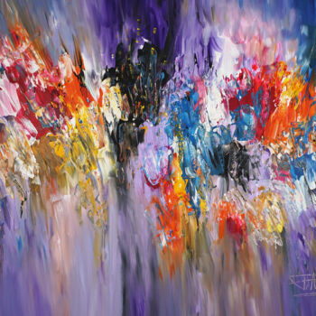 绘画 标题为“Purple Abstraction…” 由Peter Nottrott, 原创艺术品, 丙烯