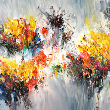 Pittura intitolato "Vibrant Ensemble XL…" da Peter Nottrott, Opera d'arte originale, Acrilico