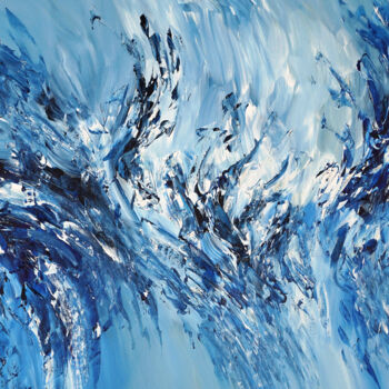 绘画 标题为“Blue Impression L 2” 由Peter Nottrott, 原创艺术品, 丙烯