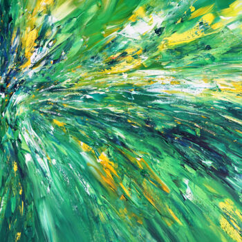 Peinture intitulée "Green Adventure L 3" par Peter Nottrott, Œuvre d'art originale, Acrylique