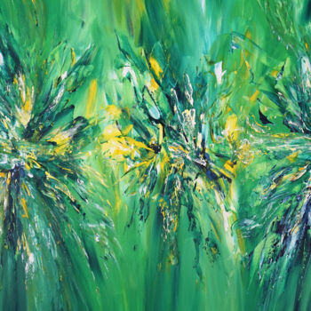 Schilderij getiteld "Green Adventure L 4" door Peter Nottrott, Origineel Kunstwerk, Acryl