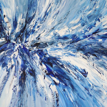 Painting titled "Blue Adventure L 2" by Peter Nottrott, Original Artwork, Acrylic