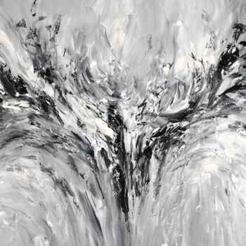 Malerei mit dem Titel "Black And White Ene…" von Peter Nottrott, Original-Kunstwerk, Acryl