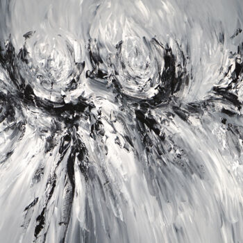 Painting titled "Black And White Ene…" by Peter Nottrott, Original Artwork, Acrylic