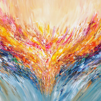 Картина под названием "Positive Energy XL 6" - Peter Nottrott, Подлинное произведение искусства, Акрил