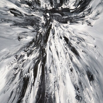 Painting titled "Black And White Ene…" by Peter Nottrott, Original Artwork, Acrylic