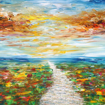 Peinture intitulée "Beautiful Autumn La…" par Peter Nottrott, Œuvre d'art originale, Acrylique