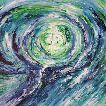 Painting titled "Underwater Daylight…" by Peter Nottrott, Original Artwork, Acrylic