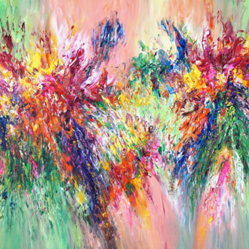 Malerei mit dem Titel "Symphony Of Spring…" von Peter Nottrott, Original-Kunstwerk, Acryl